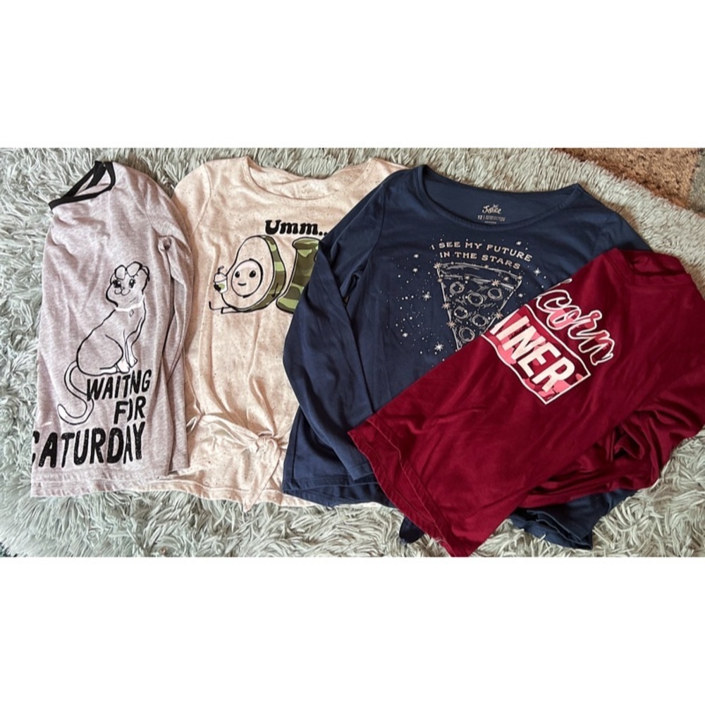 Tie Front Long Sleeve Tops